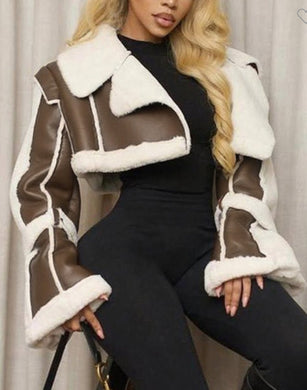 The Shelly Shearling Jacket Brown