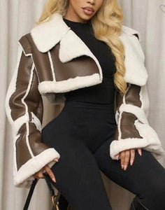 The Shelly Shearling Jacket Brown